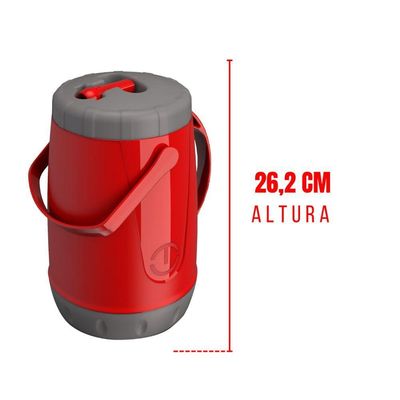 Jarra Térmica Pavia 2,5 Litros Alça Dupla Vermelha - Unitermi