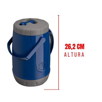 Jarra Térmica Pavia 2,5 Litros Alça Dupla Azul - Unitermi