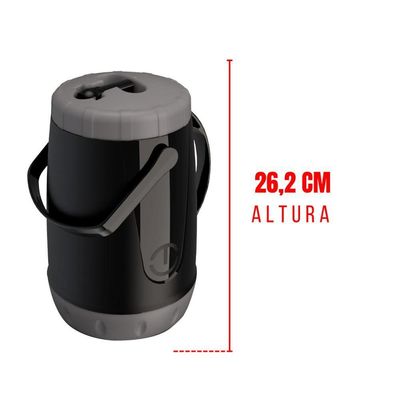 Jarra Térmica Pavia 2,5 Litros Alça Dupla Preta - Unitermi