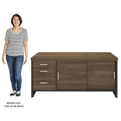 Conjunto Escritório Home Office 3 Peças Corp A06 Charuto-preto - Mpozenato