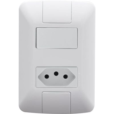 Kit 8 Conj 4x2 1 Interruptor Tomada 2p+t 10a 250v Tramontina