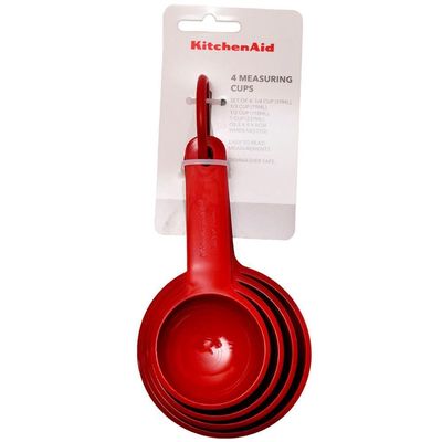 Conjunto 4 Xícaras Medidoras Cozinha Vermelha Kitchenaid