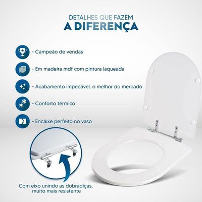 Assento Sanitário Link Lk Ebano (preto) Para Bacia Deca