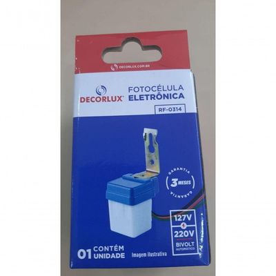 Relé Fotoelétrico Fotocélula Completo Bivolt - Dercolux Kit Com 10Un. Fotocélula Completo Bivolt