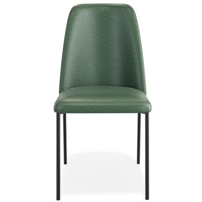 Kit 02 Cadeiras Decorativa Estofada Para Sala De Jantar Bella L02 Couríssimo Verde - Lyam Decor