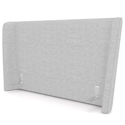 Cabeceira Cama Box King 195cm Nilo P05 Linho Cinza Claro - Lyam Decor