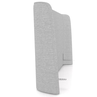 Cabeceira Cama Box King 195cm Nilo P05 Linho Cinza Claro - Lyam Decor