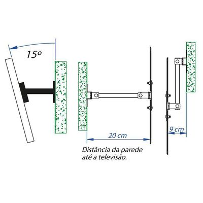 Suporte Articulado Qs-56 Classic 10-56 Tv/monitor