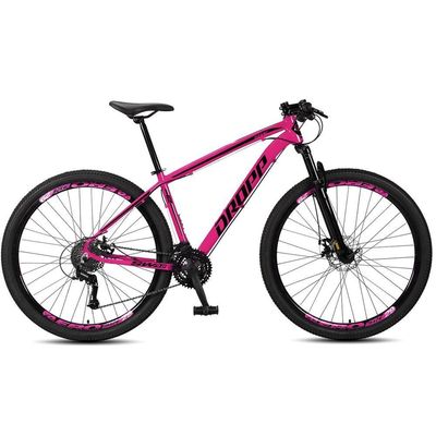 Bicicleta Aro 29 Dropp Sw 24 Vel Câmbio Shimano Quadro Alumínio Mtb - Rosa - 17 Rosa