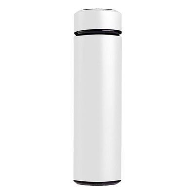 Garrafa Térmica Inox Portatil 500ml Tampa Sensor Temperatura Cor:branco;tamanho:500ml;gênero:unissex