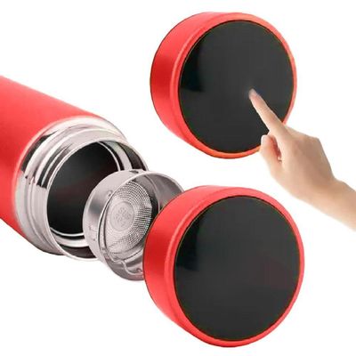 Garrafa Térmica Inox 500ml Quente Frio Tampa Vermelho Nº9