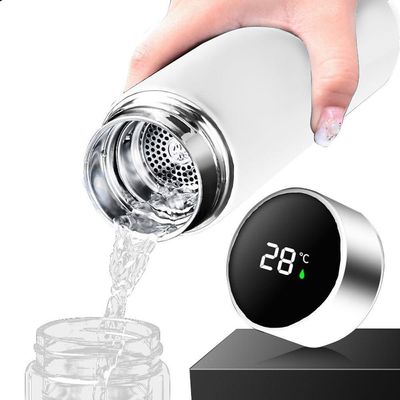 Garrafa Térmica Inox 500ml Quente Frio Tampa Branco Nº2
