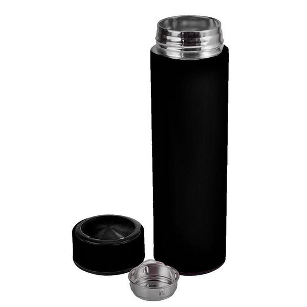 Garrafa Térmica Inox 500ml Quente Frio Tampa Preto Nº6