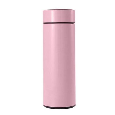 Garrafa Térmica Inox 500ml Quente Frio Tampa Rosa Nº15