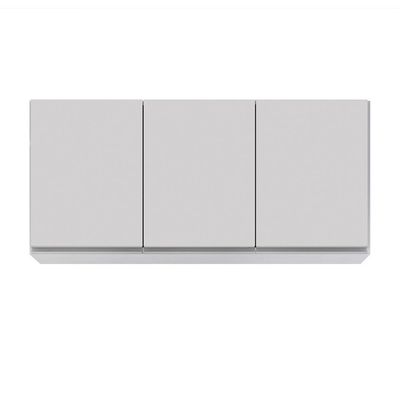 Armário De Cozinha Modulado De Canto Esquerdo 4 Peças Cp46 Balcão Sem Tampo Branco