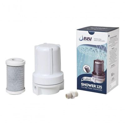 Filtro Bbi Anticloro Para Chuveiro Ducha Shower Branco Carvão + 4 Refis