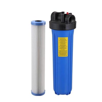 2 Filtro De água Bbi Big Blue 20 Com Cartucho Refil Plissado Lavavel Big20 Alta Vazão Cor Azul