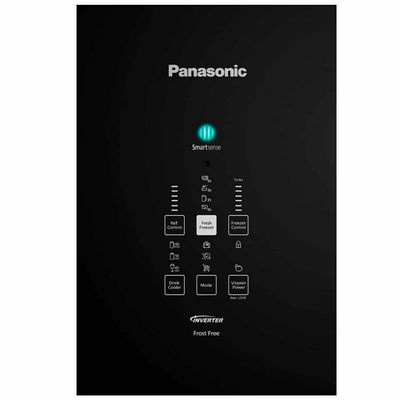 Geladeira Panasonic Frost Free Black Glass 480L 110V NR-BB71GVFBA