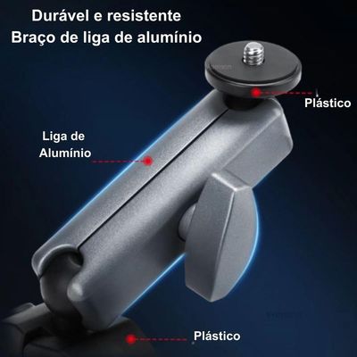 Kit 2 Garras + Bastão De Selfie Para Câmeras E Smartphones