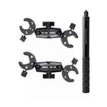 Kit 2 Garras + Bastão De Selfie Para Câmeras E Smartphones