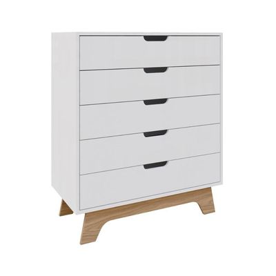 Cômoda 5 Gavetas 80cm Alice - Branco