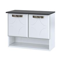 Gabinete De Banheiro Com Tampo E 2 Portas Suspenso 70,5cm Multimóveis Cr10143 Branco