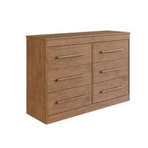 Cômoda Com 6 Gavetas 121cm Multimóveis Cr35263 Nogueira
