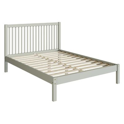 Cama De Casal De Madeira Maciça Para Colchão 138x188cm Multimóveis Cr35276 Verde Frost