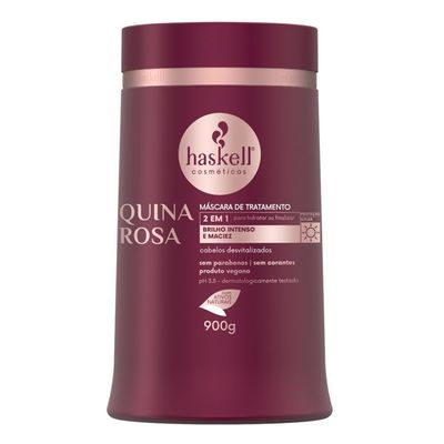 Kit Completo Brilho Intenso E Maciez Quina Rosa Haskell 1l