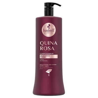 Kit Completo Brilho Intenso E Maciez Quina Rosa Haskell 1l