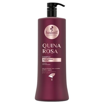 Kit Completo Brilho Intenso E Maciez Quina Rosa Haskell 1l