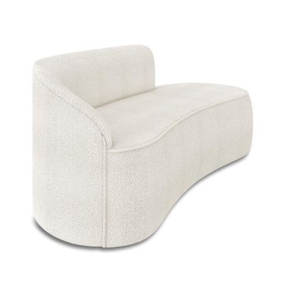 Sofá 3 Lugares Orgânico 180cm Morgan E 2 Poltronas Lua Bouclê Off White D03 - D'rossi