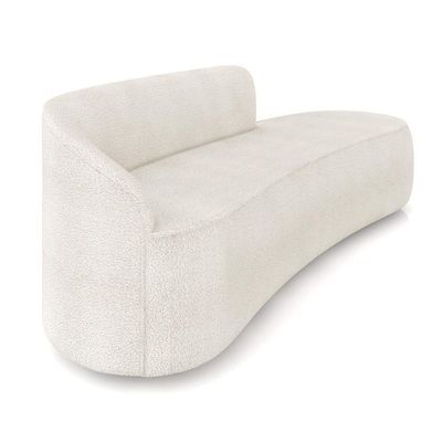 Sofá 4 Lugares Orgânico 220cm Morgan E 2 Poltronas Lua Bouclê Off White D03 - D'rossi