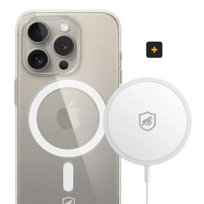 Kit Magsafe - Carregador E Capa Para Iphone 15 Pro - Gshield