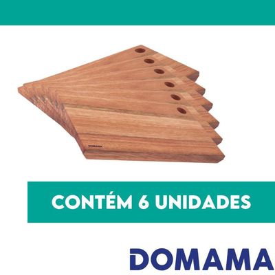 Kit 6 Peças Tábuas Para Servir Hambúrguer, Sanduiche 27x15cm Essence