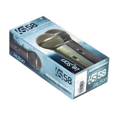 Microfone Com Fio Profissional Ls58 Champanhe, Acompanha...