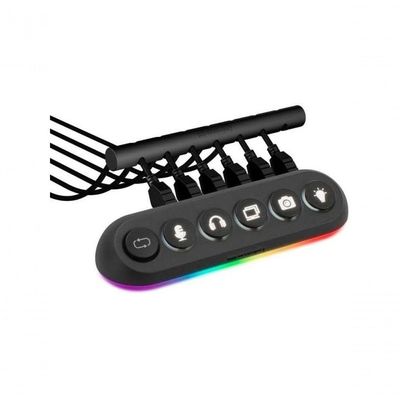 Hub Usb 5 Portas 3.0 Streamplify Deck 5 Preto Rgb
