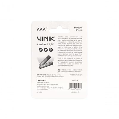 Pilha Alcalina Aaa C-2 1.5v - Vp3ab2a