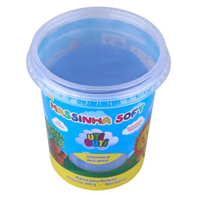 Massa de Modelar 500g Azul Escuro Uti Guti 004024