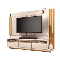 Estante Home Theater Montane E Mesa De Centro Cadenza Off White Cinamomo - Hb Móveis