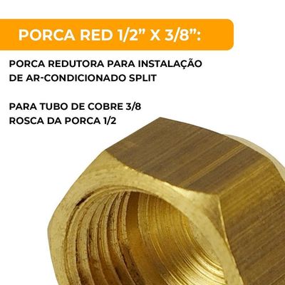 Porca Redutora Para Tubo De Cobre 1-2 X 3-8 1 Unidade
