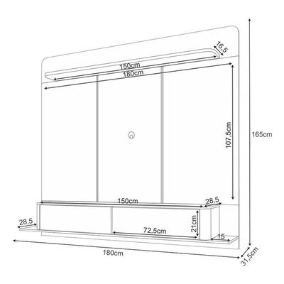 Home Suspenso Galax Off White Cinamomo - Hb Móveis