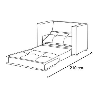 Sofá Cama Solteiro Londres Suede Cinza Escuro - D'monegatto