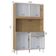 Cozinha Kit Cassia 8 Portas Damasco Ripado Off White- Poquema