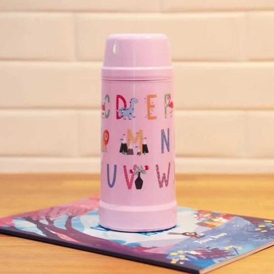 Garrafa Termica Mini Kids Alfabeto 300ml - Algodao Doce- Mor
