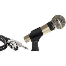Microfone Profissional Sm58 P4* Champanhe Acompanha Cabo...