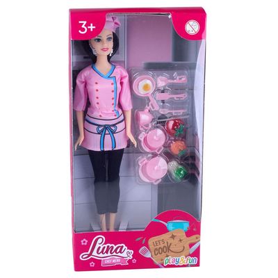 Boneca Luna Chef Menu Play&Fun
