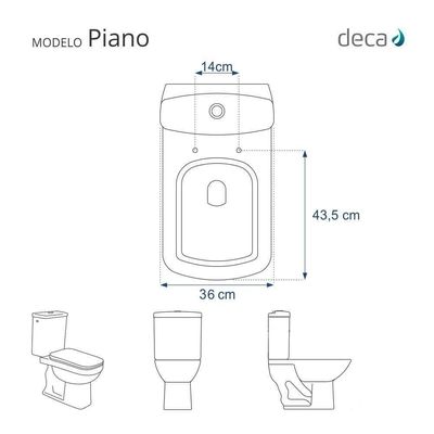 Assento Sanitário Poliéster Luxo Piano Preto Fosco Para Vaso Deca Com Ferragem Dourada