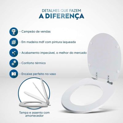 Assento Sanitário Soft Close Loren One Preto Para Vaso Lorenzetti