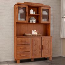 Cristaleira 4 Portas 3 Gavetas Com Aplique 122 Cm 1279 Castanho Milani Store
